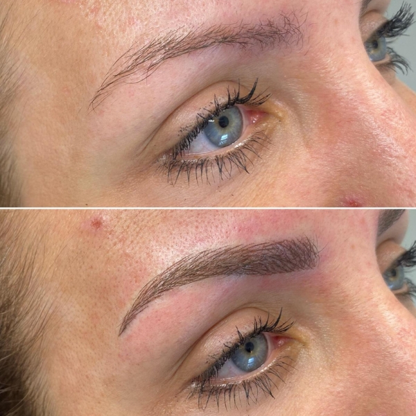 Natuurlijk resultaat van Hairstroke Brows met fijne, realistische wenkbrauwhaartjes bij IMPROVE by Charity in Amstelveen.
